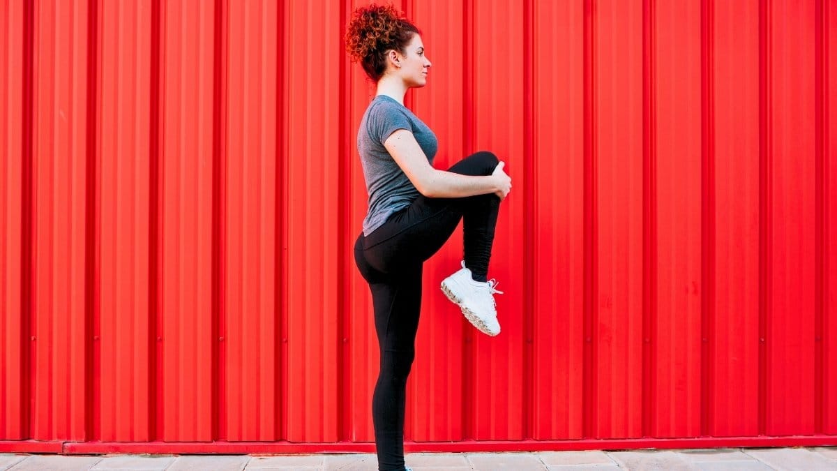Women exercise for single-leg stand