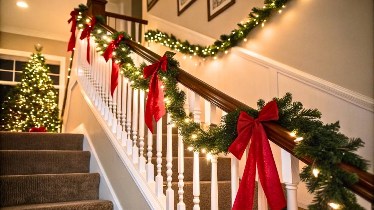 Staircase Style: 5 Dramatic Ways to Decorate Your Banister for the Holidays